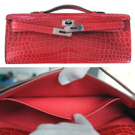 hermes kelly clutch croc|Hermes kelly cut clutch price.